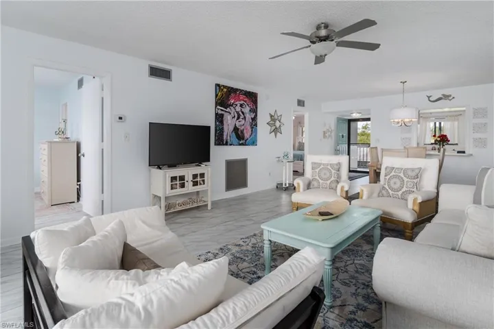Living area tastefully furnished