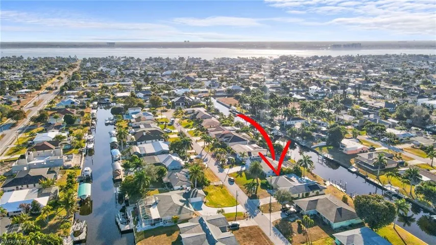 View of property location in the highly sought after Cape Coral Yacht  Club area! Great DIRECT boating access to the Caloosahatchee River!