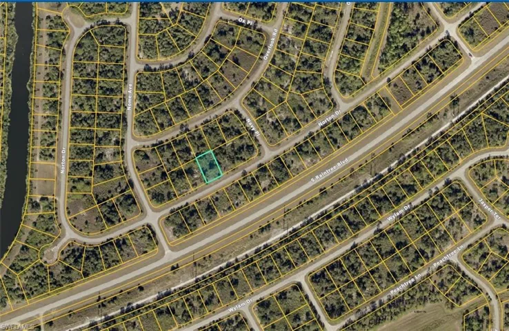 Aerial Map. Illustrating the property's location and surrounding parcels within a residential development