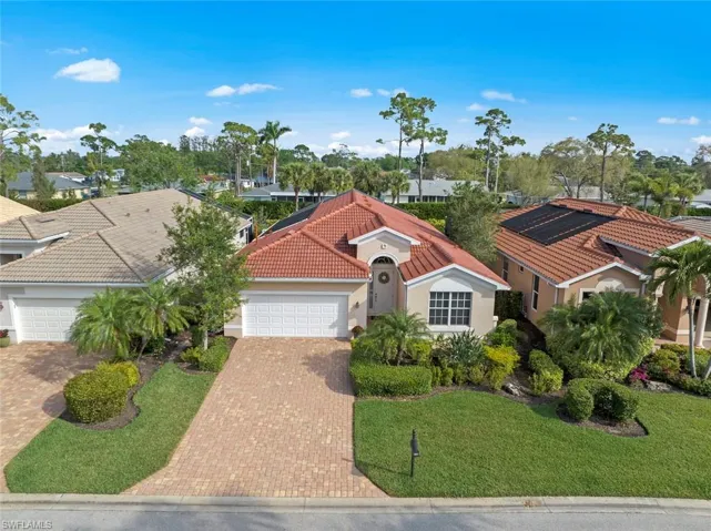 Aerial view of front of home