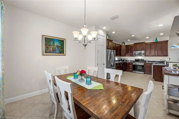 Dining area looking back towards kitchen