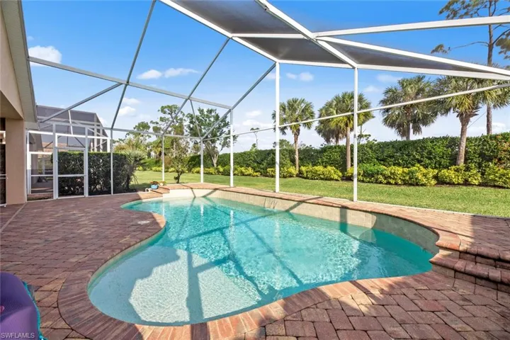 Plenty of area around pool, quiet back yard