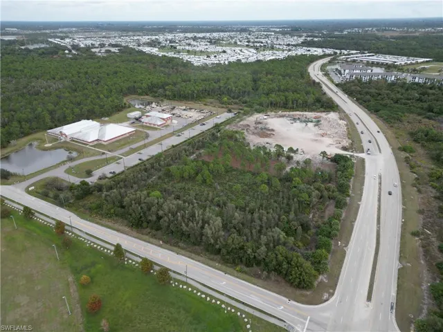 Aerial overview of property's location w