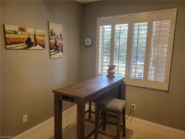 Eat in kitchen with plantation shutters