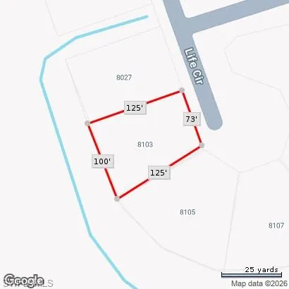 Approx Lot Dimensions Of Adjoing Lot - 8103 Life Ct