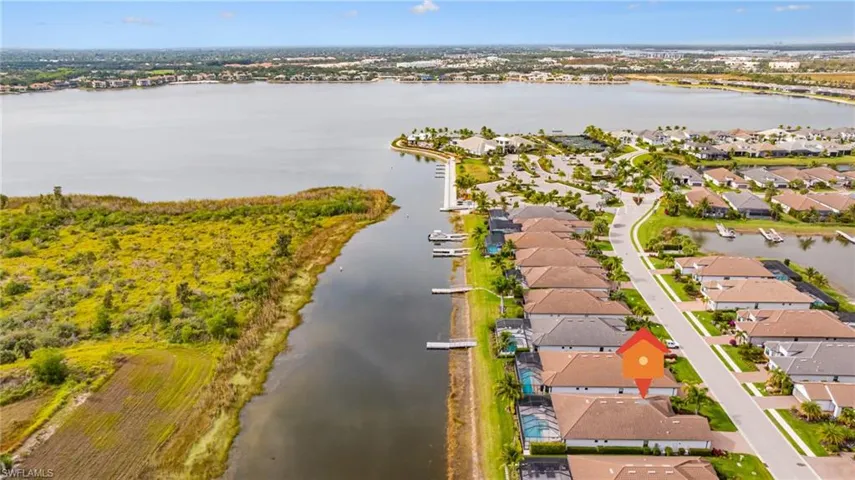 Bird's eye view of a large body of water