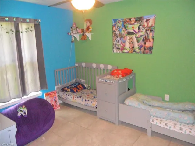 View of tiled bedroom