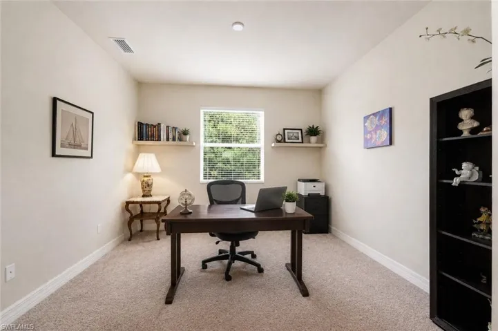 Virtually Staged Den/Study with French Doors