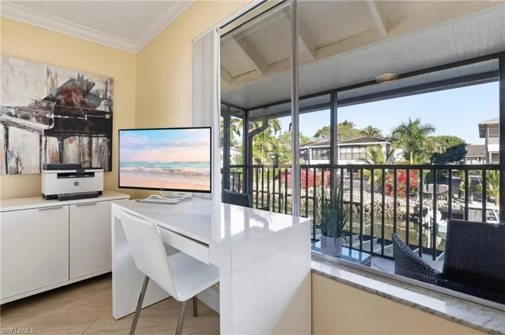Spacious enough to enjoy a home office space if desired