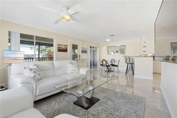 Views of the water can be enjoyed throughout the great room and kitchen areas