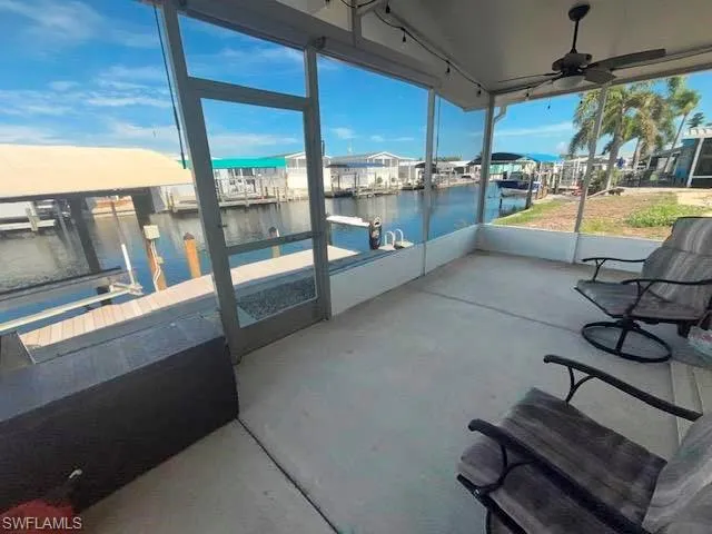 Canal view from screened patio