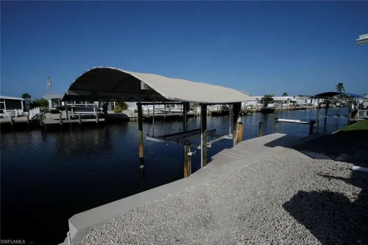 Private boat lift and dock
