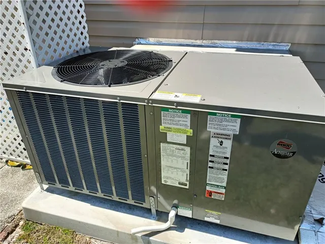 Exterior details with central AC unit