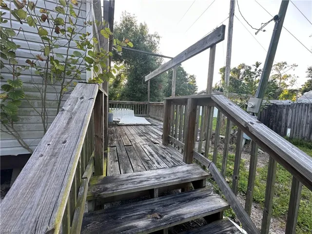 View of wooden terrace