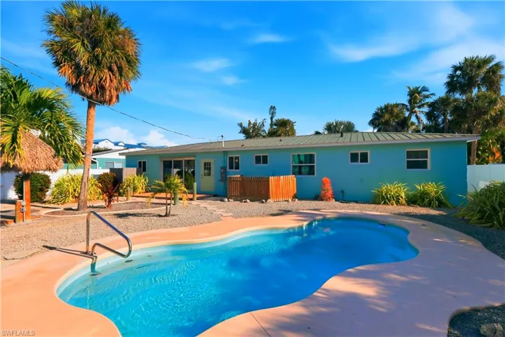 View of pool featuring patio surround