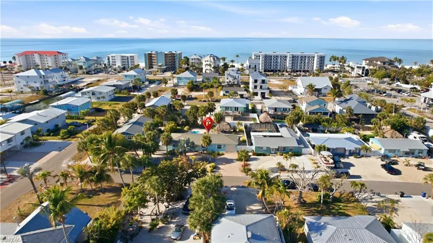 Bird's eye view of a large body of water