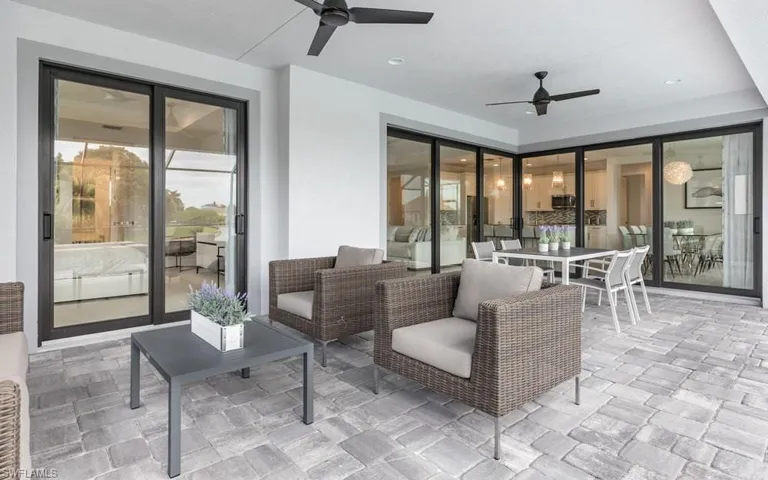 View of patio / terrace with ceiling fan