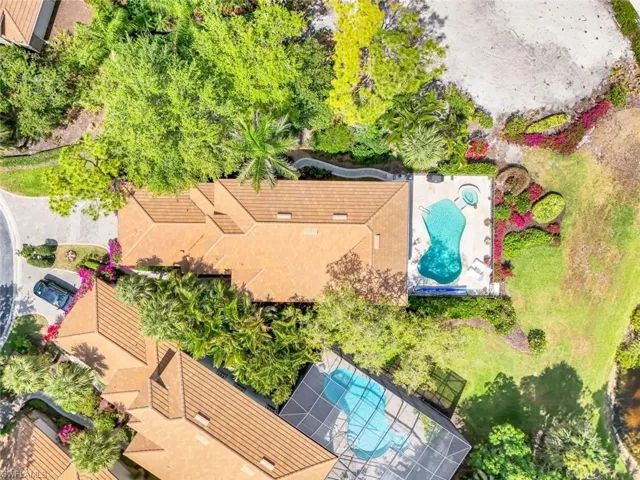 Aerial view of the home.