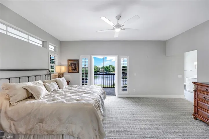 Secondary primary bedroom features lake views.