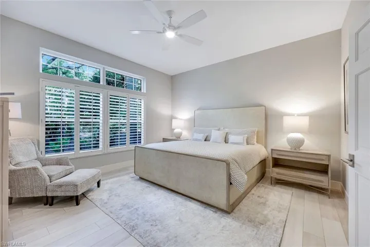 First floor primary suite will be your retreat at day's end...