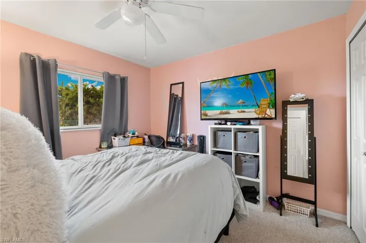 3rd Bedroom featuring carpet floors and ceiling fan