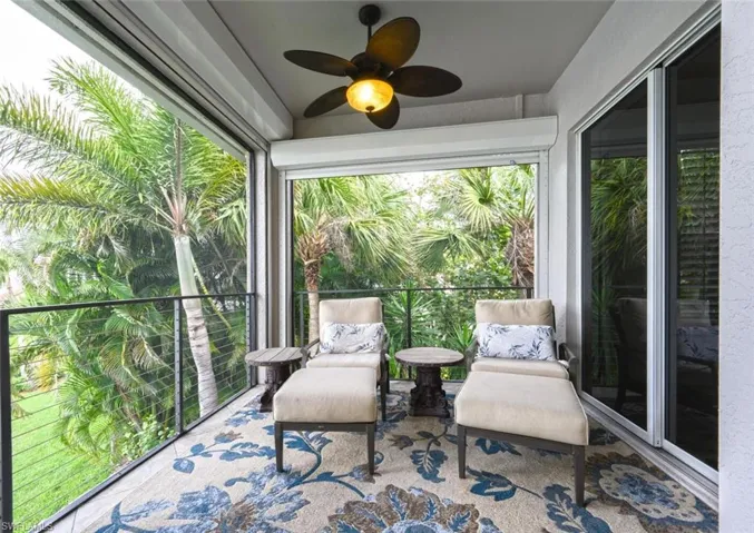 A private corner unit with tranquil lounging area