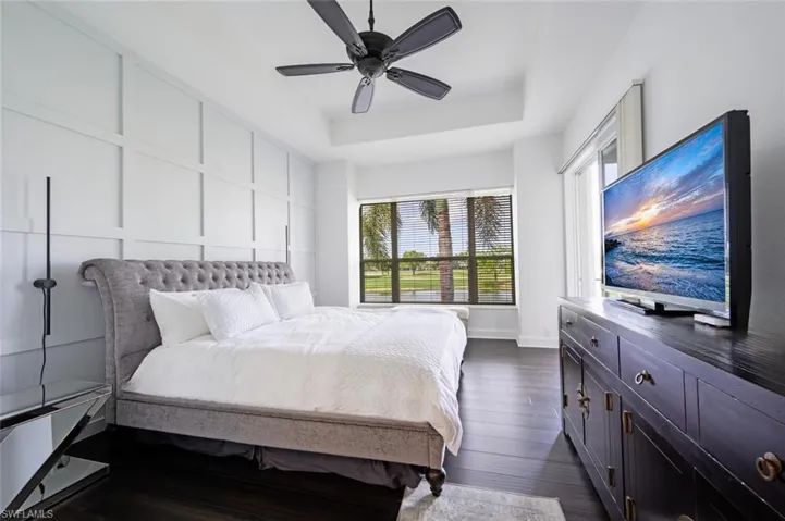 The MB with Custom Accent Wall and beautiful lake views