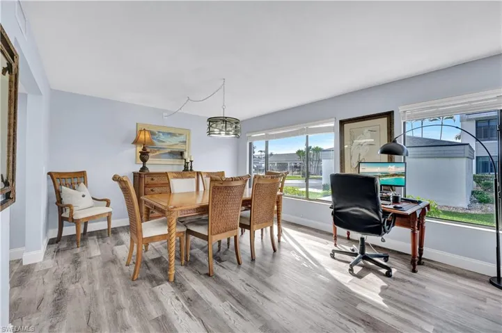 Sunny and bright dining room