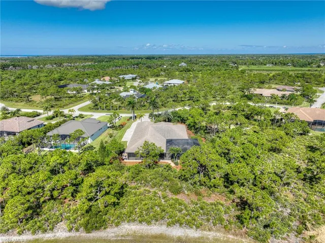 Aerial perspective of rear of home