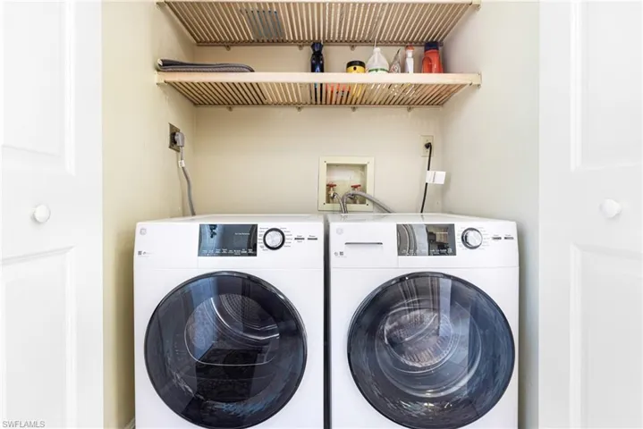 Laundry room with washer and dryer