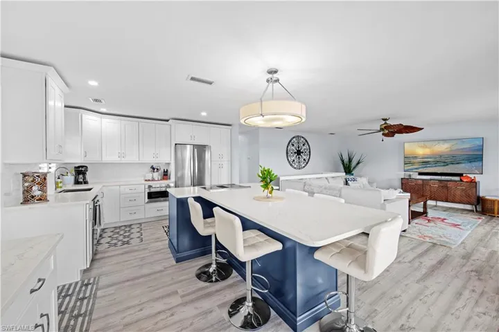 Open concept kitchen provides space for entertaining