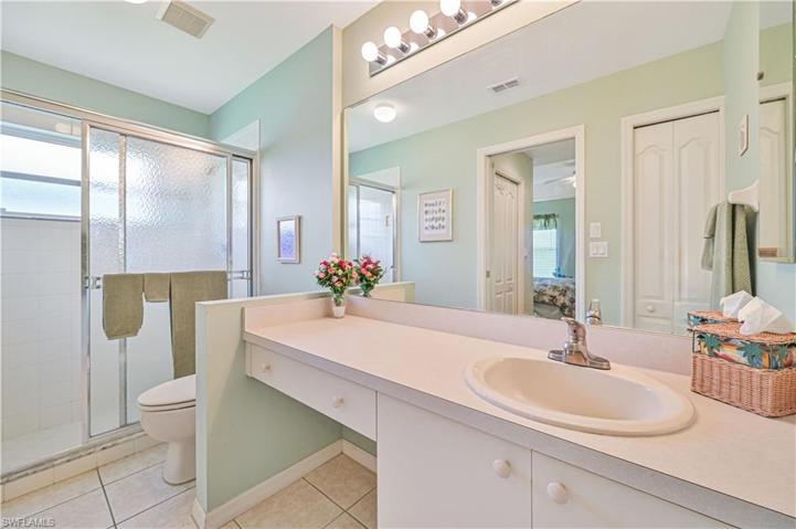 And a large bathroom with shower!