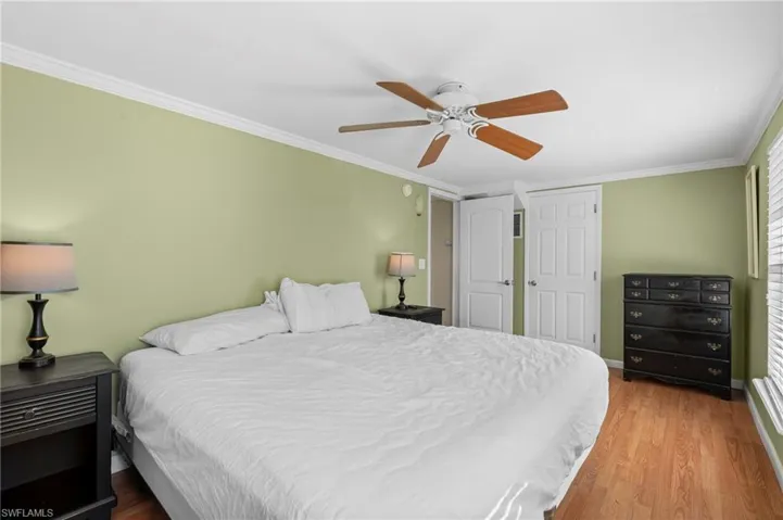 Bedroom with ample closet space - Virtually Edited Image