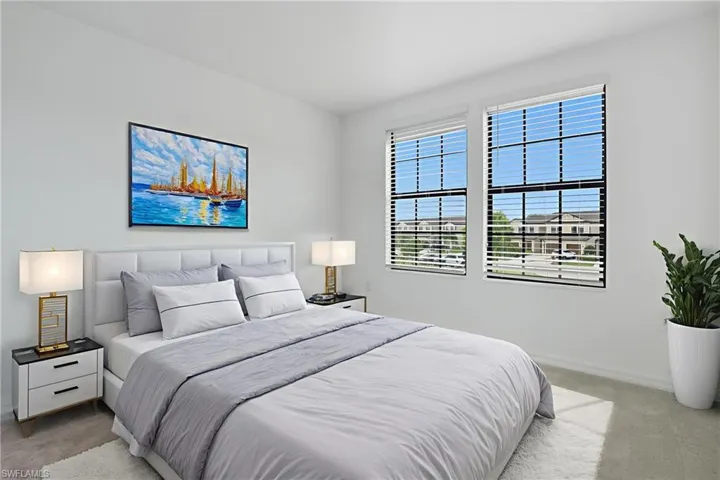 Bedroom featuring carpet