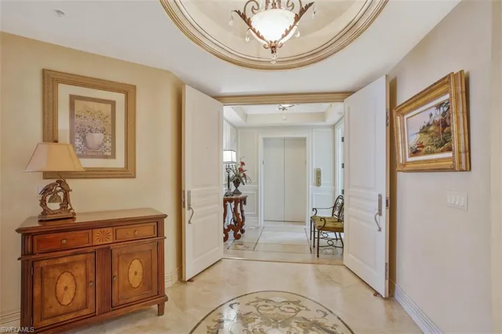 Foyer out to the Private Elevator Lobby