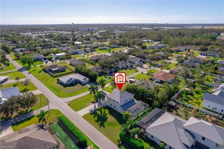 Birds eye view of property