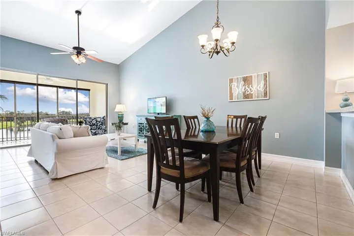 Great room with vaulted ceiling