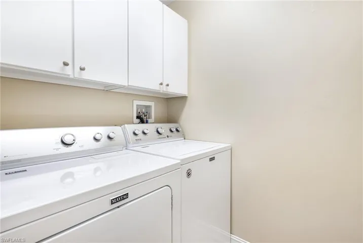 Laundry with cabinets