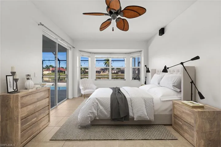 Photo includes virtual staging to showcase the possibility of the bedroom.