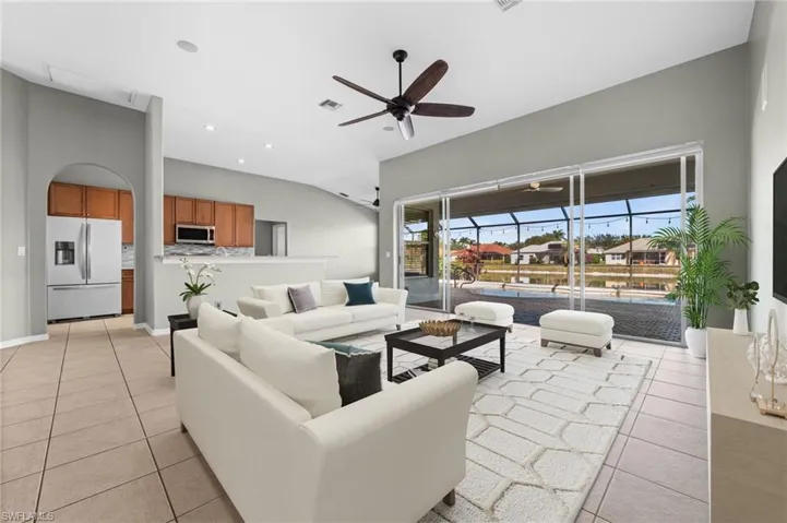 Photo includes virtual staging to showcase the possibility of the living room.