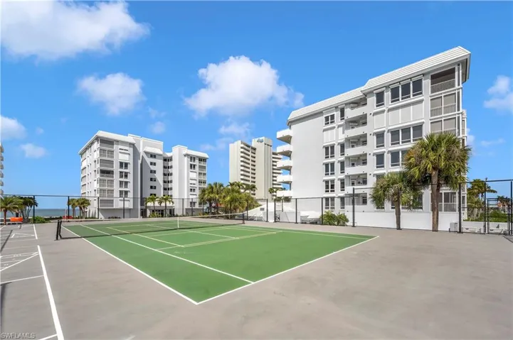 View of tennis court