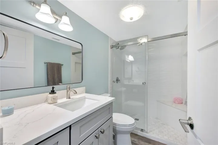 Second Full Bath- New Shower, Heavy Rolling Doors, Can be Isolated to the Guest Room for Privacy