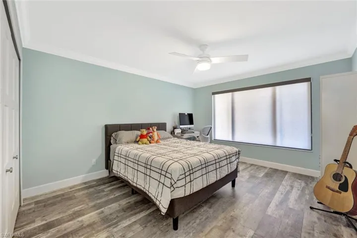 Guest Bed II has Double Closet, Shown with a Queen Bed