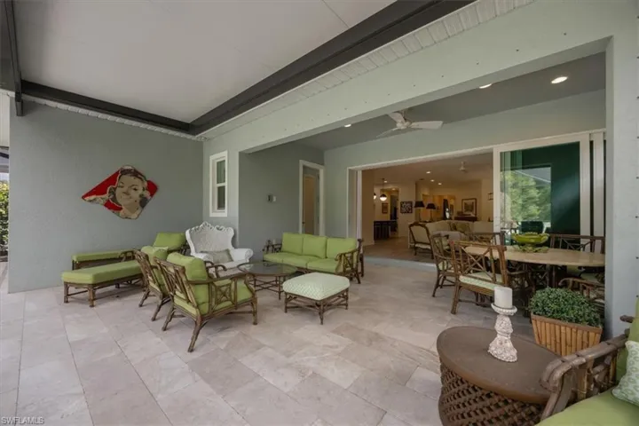 The owner designed a large amount of additional covered area to really utilize the outdoor covered living space. This was done pre-construction