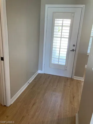 Light filled entry.