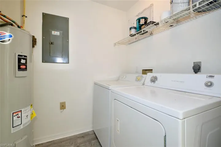 Laundry room plus attic storage