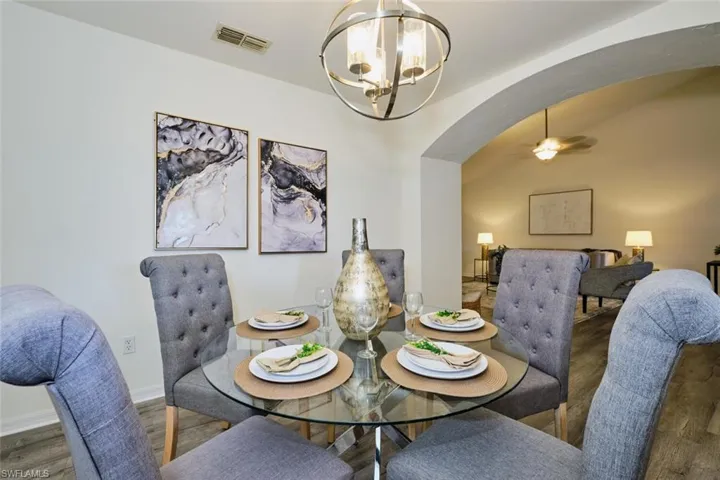 Dining area plus island seating