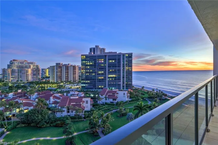 Sunset view from balcony looking SW