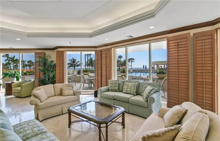 View of the pool deck