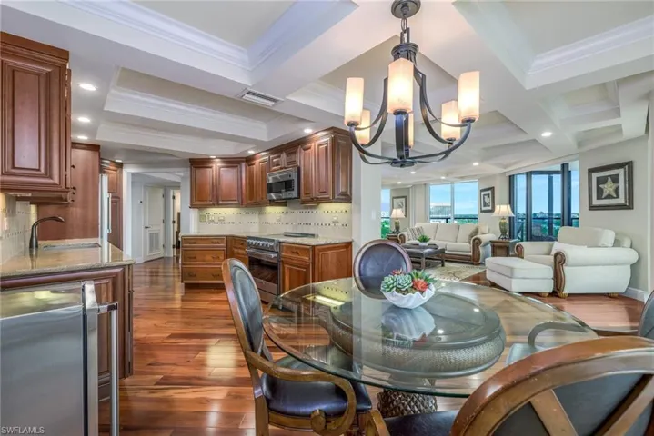 Connected to kitchen and living room